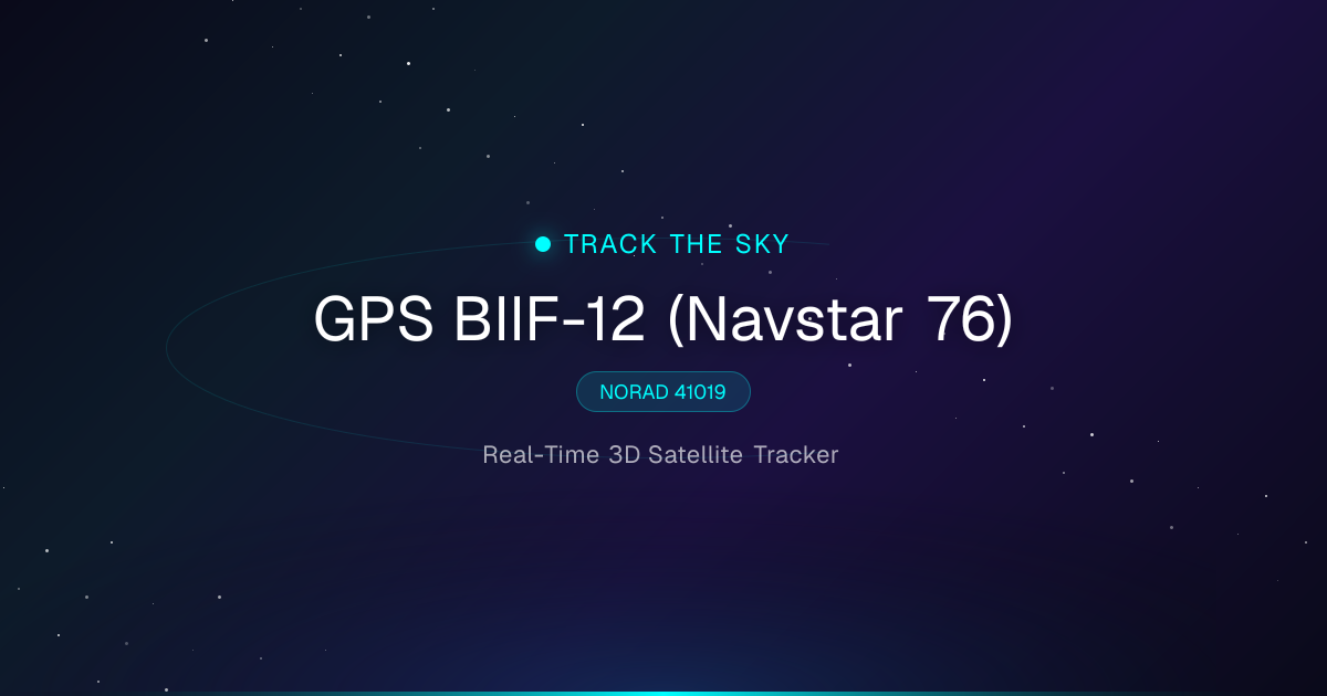 GPS BIIF-12 (Navstar 76) — Live Tracking | Track The Sky
