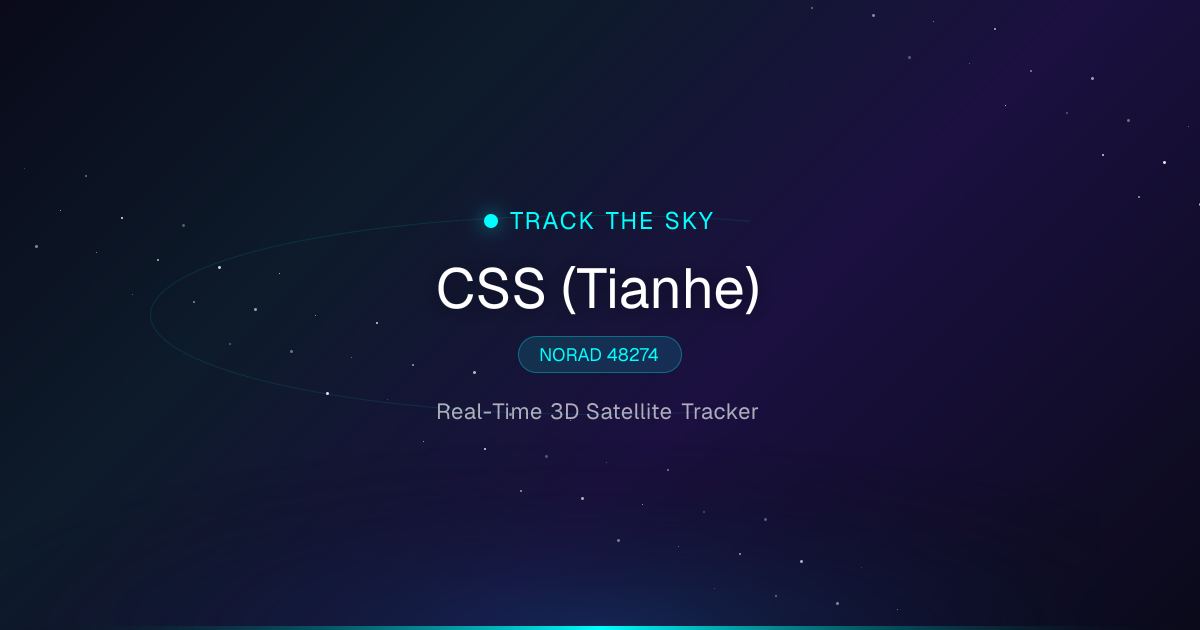 CSS (Tianhe) — Live Tracking | Track The Sky